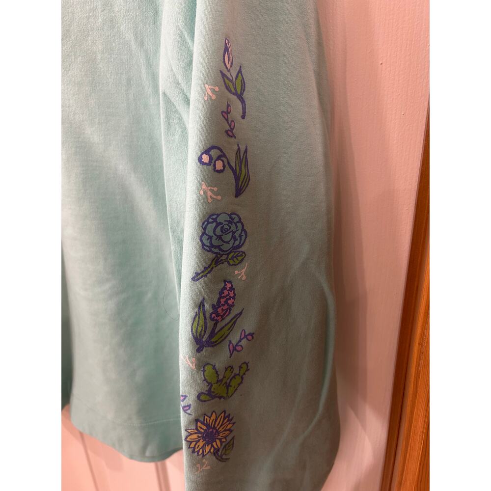 A home for flowers by artist OMOCAT sweatshirt mint garden - Picture 9 of 9
